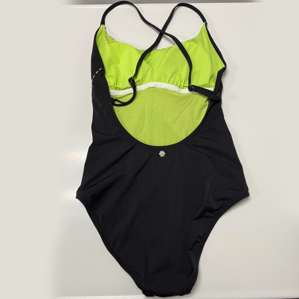 Nanette Lepore Mantra Goddess Cross Back One-Piece Swimsuit - Picture 4 of 13
